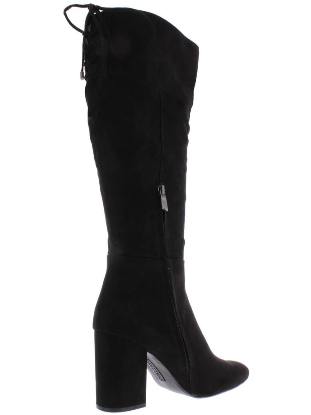 Reaction Kenneth Cole Black Suede Over-The-Knee Block Heel Boots